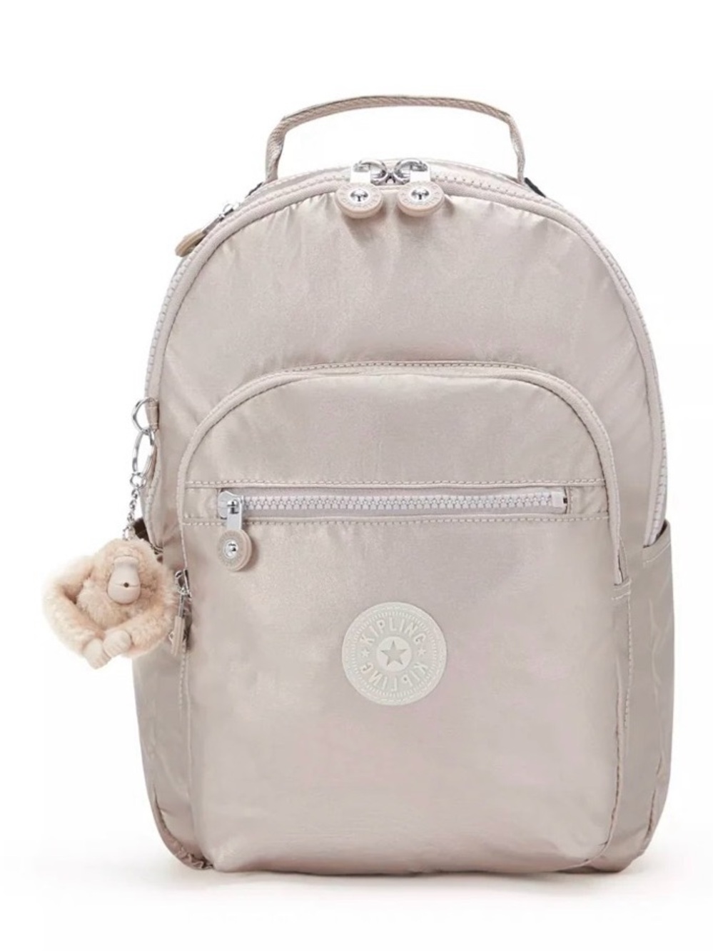 Kipling Seoul Small Backpack in Metallic Quartz